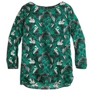 ⭐️ J. Crew Geometric Print Blouse Size 2 EUC